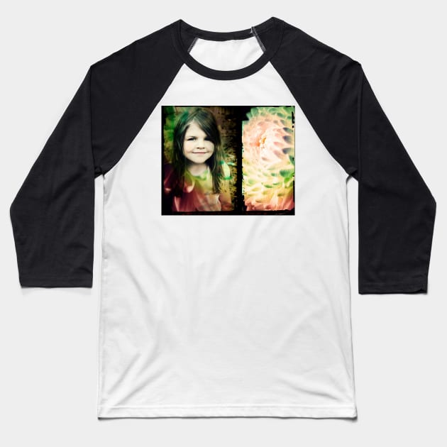 Blossoming - Collaboration with Julia Thomas Baseball T-Shirt by micklyn